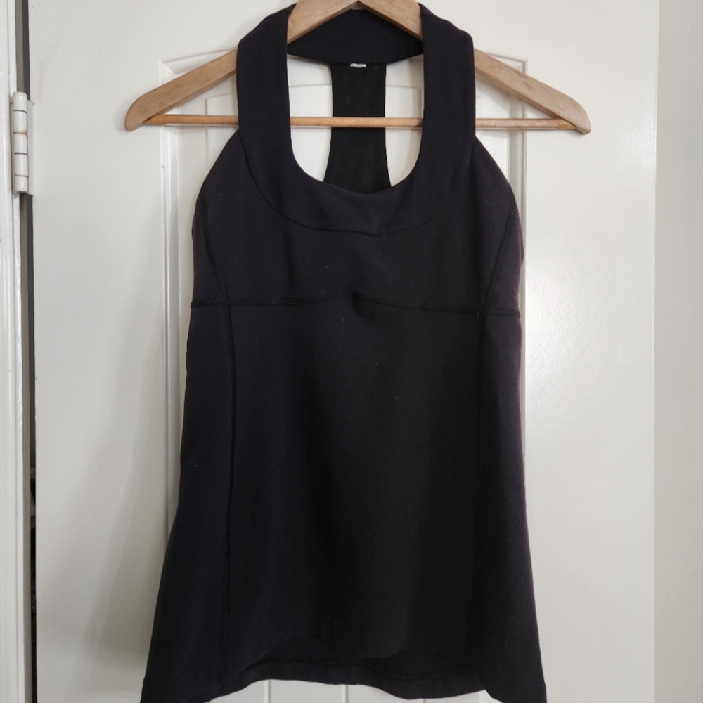 Lululemon Black Scoop Neck Top Size 6